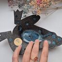 Ceramiczna mydelniczka Żaba - handmade dekoracja do łazienki