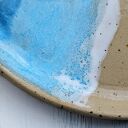 Talerz ceramiczny 25 cm „NICE TO SEA YOU” - rękodzieło z kamionki
