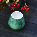 Ceramiczne naczynie do yerba mate / matero handmade - w kolorze szielonym 280ml