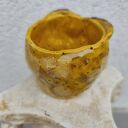 Osłonka do kwiatów Sowa z ceramiki - handmade do doniczek i ziół