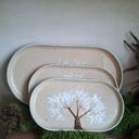 Zestaw talerzy ceramicznych - Drzewa