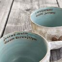 Dwa ręcznie robione kubki ceramiczne dla pary 300 ml