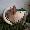 Duży kubek ceramiczny z motywem lasu i drzwi - Leśny