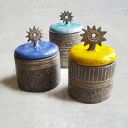 Pojemnik ceramiczny turkusowy