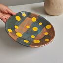 Ceramiczna patera w grochy