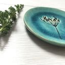 Talerzyk ceramiczny z roślinnym motywem na biżuterię