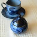 Filiżanka z cukiernicą Głębia ceramiczny zestaw do kawy