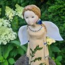 Ręcznie robiony anioł ceramiczny 21 cm - błyszczące szkliwa