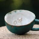 Ceramiczna duża filiżanka kubek z figurką kota