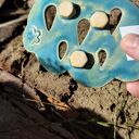 Turkusowa mydelniczka ceramiczna w kształcie chmurki
