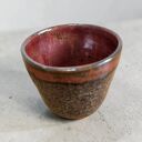 Ceramiczna czarka na herbatę - ręcznie toczona (brąz i miedź)