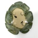 Mydelniczka ceramiczna „Zielony smok” w kształcie liścia monstery