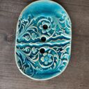 Mydelniczka ceramiczna „Wolna chwila” - ręcznie robiona do łazienki