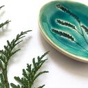 Turkusowy talerzyk ceramiczny na obrączki