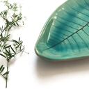 Paprotka na biżuterię - ceramiczny talerzyk z odciskiem liścia paprotki