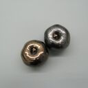 Jabłko dekoracyjne czarne metaliczne z ceramiki handmade