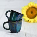 Para małych kubków ceramicznych | BLACK SMARAGD | ok 200 ml