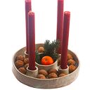 Patera - świecznik ceramiczny handmade z nakrapianej gliny