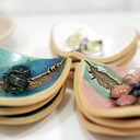 Ceramiczne serce na biżuterię - miseczka na pierścionki i drobiazgi (śnieg)