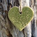 Serce ceramiczne - zawieszka handmade Wolna Chwila