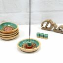 Ceramiczna podstawka pod kadzidło, miseczka na biżuterię - rubin