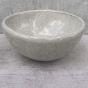 Umywalka ceramiczna beżowa elegancja - nablatowa 27 cm