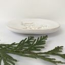 Malutki talerzyk z liskiem - ceramiczna podstawka na biżuterię