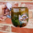 Handmade Kubek z grzybkami | Psychodelki Leśne poszycie | ok 380 ml