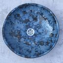 Duża umywalka ceramiczna - wielka misa na blat w zielono-turkusowym szkliwie