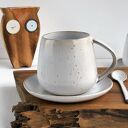 Kubek ze spodkiem i łyżeczką - Cappuccino jasne