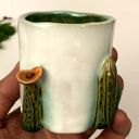 Ręcznie robiona ceramiczna osłonka na kwiaty