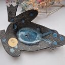 Ceramiczna mydelniczka Żaba - handmade dekoracja do łazienki