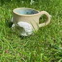 Kubek ceramiczny Misiowa rodzinka z białymi misiami - rękodzieło