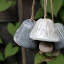 Dzwonek ceramiczny 3 szt - ręcznie wykonana ozdoba na balkon lub do ogrodu