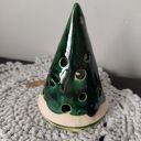Choinka ceramiczna - lampion 13 cm - świąteczny świecznik