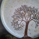 Duży talerz ceramiczny - Kwitnące drzewo