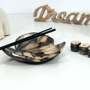 Ceramiczna miseczka liść - podstawka na kadzidło, palo santo i świeczkę