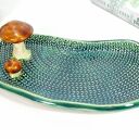 Ceramiczny talerzyk z grzybkiem - na biżuterię, drobiazgi i przekąski