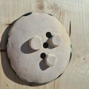Ręcznie robiona mydelniczka ceramiczna w zieleni i turkusie - 9 cm