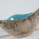 Sardynia - turkusowa miska ceramiczna rozmiar M