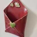 Duża ceramiczna koperta z serduszkami