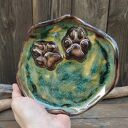 Ceramiczny talerzyk psie łapki ( c858)