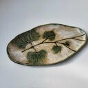 Boho zestaw do serwowania - talerze i podstawka z ceramiki handmade