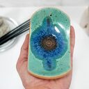 Ceramiczna podstawka na kadzidełko - mandala boho do Twojego wnętrza