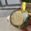Żółty kubek ceramiczny 200 ml Wolna chwila - prezent dla niej