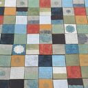 Ręcznie formowane kafle ceramiczne 9x9 cm w stylu boho