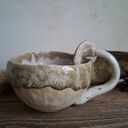 Kubek ceramiczny Muchomor - ręcznie lepiony grzybowy akcent