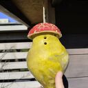 Domek ceramiczny do ogrodu - lampion z motywem ptaków