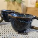 Ręcznie robiony kubek ceramiczny Wolna Chwila dla niej - niebieski, ok. 100 ml