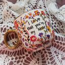 Ręcznie malowany kubek dla Mamy Love Mom z malowanej porcelany